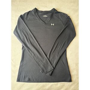 Under Armour Women's Black V-Neck Long Sleeve Shirt XS